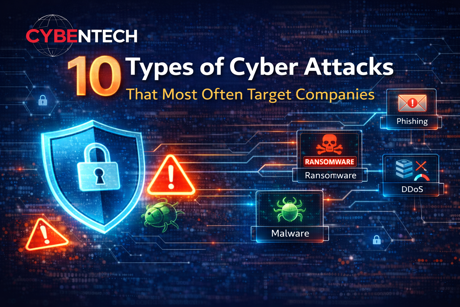 10 Types of Cyber Attacks That Most Often Target Companies